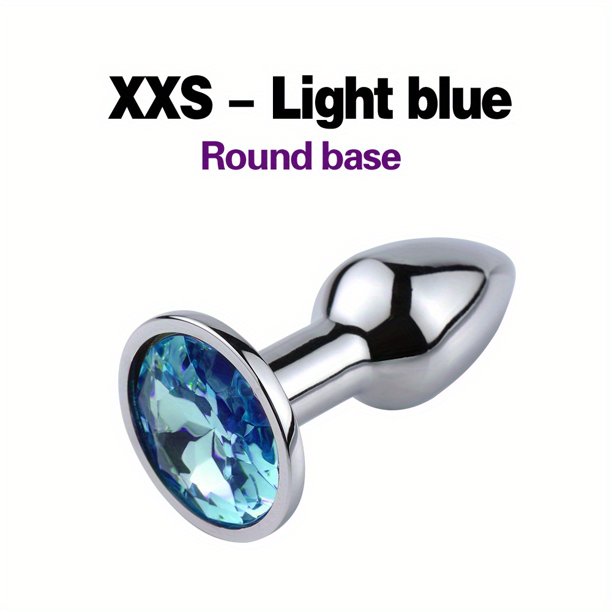 1pc Waterproof Stainless Steel Anal Plug with Crystal Design - Perfect for Beginners and Couples - Enhance Your BDSM Experience