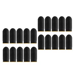 Magideal - 20 Piezas Gaming Finger Sleeves Antideslizante Operación Suave Seamless Gamer Thumb Protector Thumb Sleeves Estabilizador Para Juego De , Amarillo