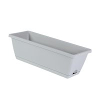 Magideal - 2 Piezas De Jardinera Para Ventana, Maceta Para Flores, Organizador Rectangular, Decoraciones, Contenedores Para Plantas, Macetas, Cajas Para Jardín Gris Claro