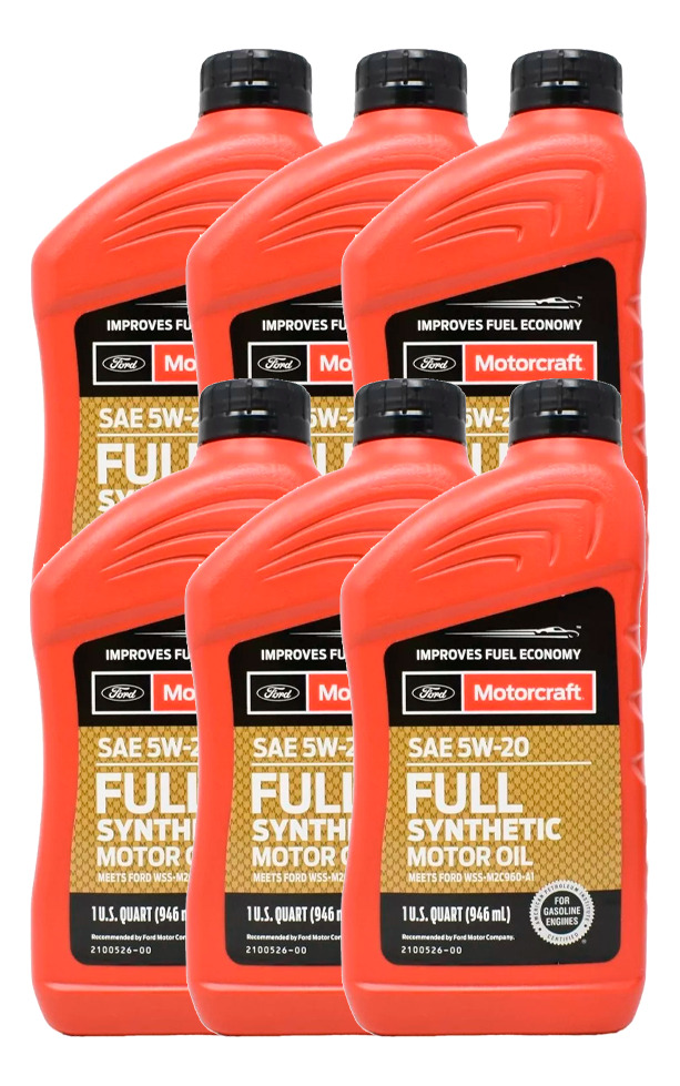 Aceite Ford Motorcraft 5W20 Full Sintetico (6 Unidades)