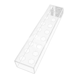 Bothyi - Florero Rectangular Florero Largo De Acrílico Transparente Moderno Para Estante De Fiesta De Oficina 45X10X6.5Cm 18 Agujeros