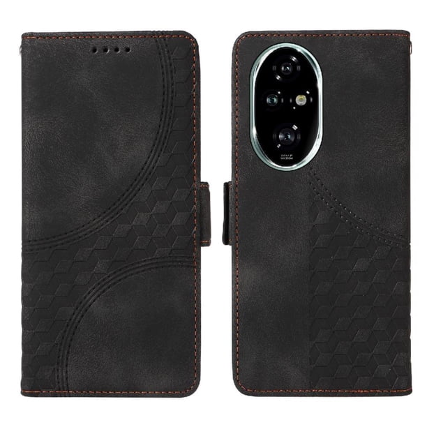 Carcasa FOXDOCK Honor 200 Pro de cuero PU, diseño acolchado clásico, protección contra caídas y rayones