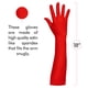 thumbnail image 5 of Opera Gloves Skeleteen Red Satin Roaring Fancy Flapper de los años 20, 5 of 6