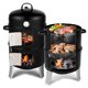 thumbnail image 1 of Ahumador BBQ Xeuemtey 47 cm Acero Carbón 3‑en‑1, 1 of 8