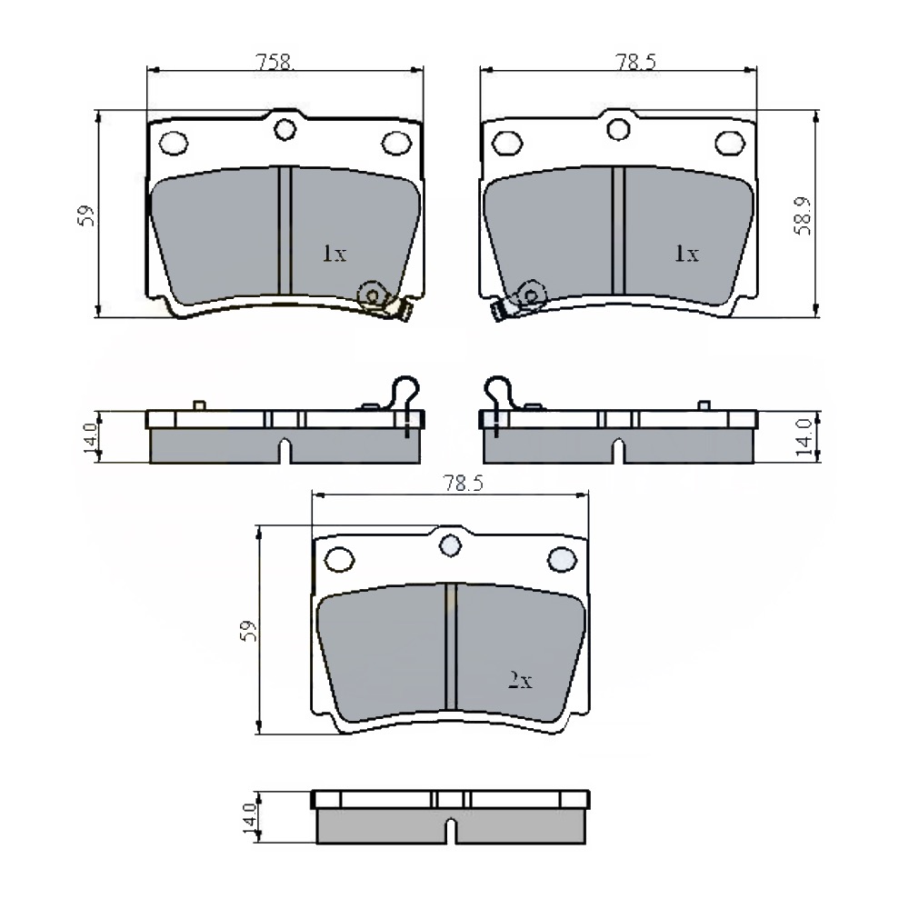 Pastillas Freno Para Auto Allied Nippon Adb3775