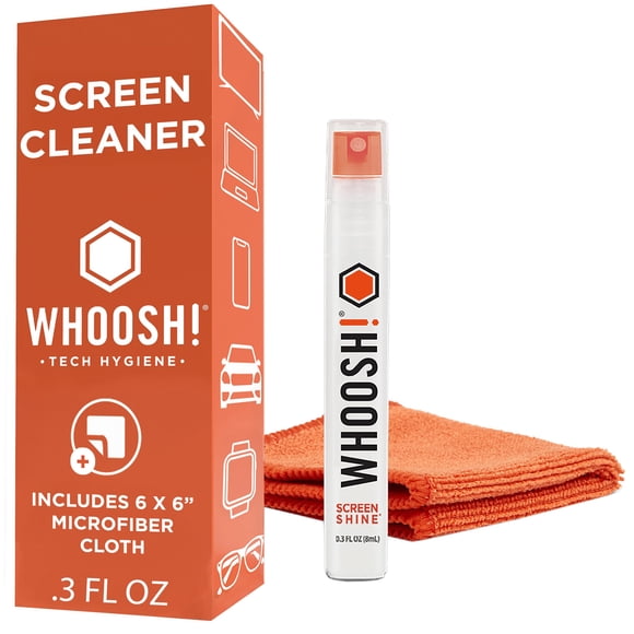 Limpiador de Pantallas WHOOSH 8 ml Spray y Paño