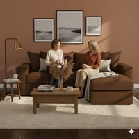 Sitial Home - Seccional Libre Disposicion Baco Cafe Con Resortes Full Comfort Plus