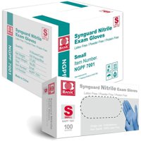 Guantes De Examen De Nitrilo Basic Medical Ngpf-7001 Azules Pequeños