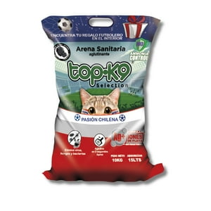 Topk-9 - Arena Sanitaria Aglutinante Iones De Plata 10 Kilos E/Especial Pasión Chilena