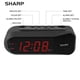 thumbnail image 3 of Reloj despertador digital Sharp Black con LED rojos con doble alarma, 3 of 6