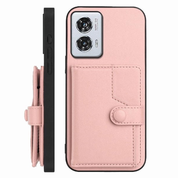 FOXDOCK Funda para Motorola Edge50 Fusion con Bloqueo RFID - Diseño Elegante con Cierre de Botón