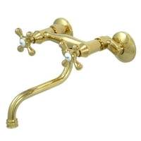 Grifo De Baño Kingston Brass Ks216Pb De Latón Pulido Para Montaje En Pared