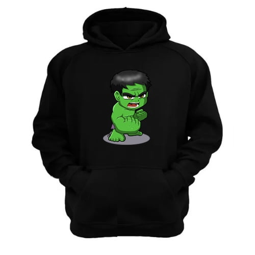 Genérico - Polerón Canguro Hombre Increíble Negro Talla Xs Unisex