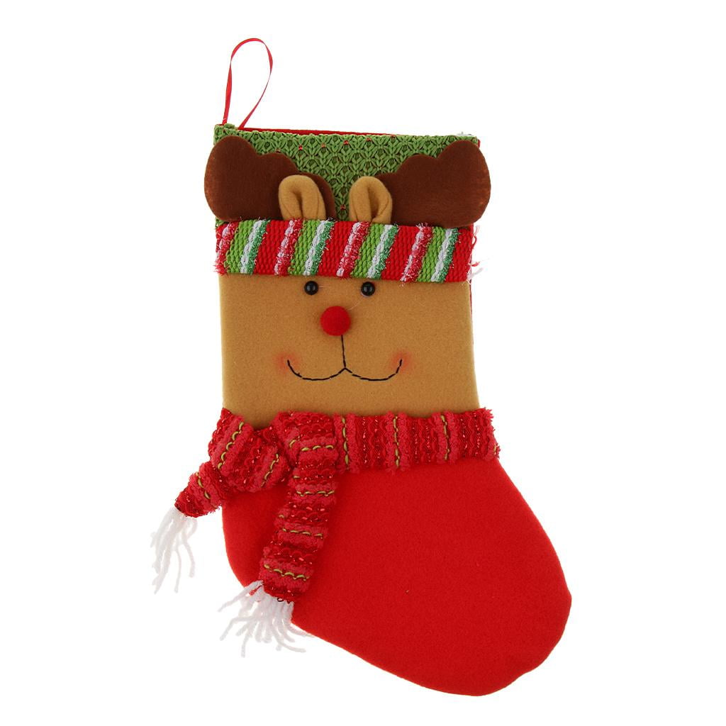 Fiocias - Media De Navidad Calcetines Dulces Bolsas De Regalo Adornos De Árbol De Navidad Decoración Elk