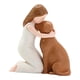 thumbnail image 3 of Figura De Humano Y Perro, Decoración Del Hogar, Estante, Figura De Escritorio, Estatua De Resina Para Niña Y Perro, 3 of 5