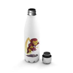 Creango - Botella Agua Termica Iron Man Marvel De Acero Inoxidable