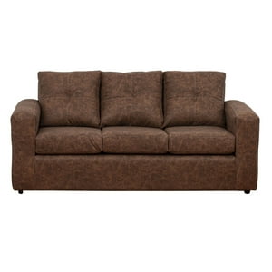 Muebles América - Sofá Emilia 3 Cuerpos Cuero Auris Café