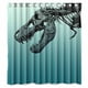 thumbnail image 1 of Cortina de ducha minimalista con diseño de fósil de dinosaurio, con ganchos, tamaño 66 x 72 pulgadas, 1 of 3