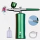 thumbnail image 2 of Kit De Aerógrafo Profesional Recargable Inalámbrico Portátil Verde, 2 of 6