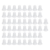 Magideal - 50 Uds. De Campanas De Burbujas Navideñas, Adornos Para Manualidades Diy, Campanas De Espuma Blanca Creativas, Adornos Para Chimenea, Suministros Para 65 Cm
