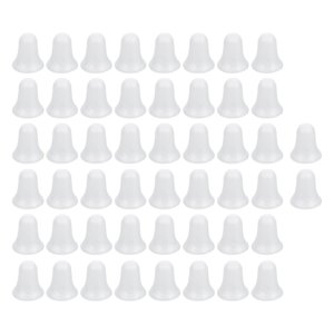 Magideal - 50 Uds. De Campanas De Burbujas Navideñas, Adornos Para Manualidades Diy, Campanas De Espuma Blanca Creativas, Adornos Para Chimenea, Suministros Para 65 Cm