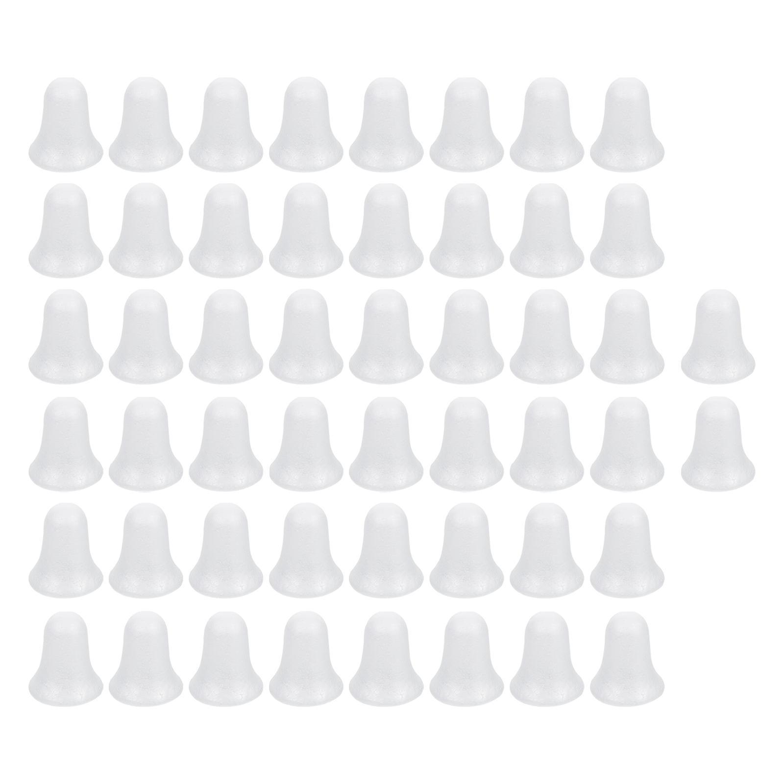 Magideal - 50 Uds. De Campanas De Burbujas Navideñas, Adornos Para Manualidades Diy, Campanas De Espuma Blanca Creativas, Adornos Para Chimenea, Suministros Para 65 Cm