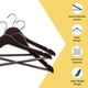 thumbnail image 5 of Juego de perchas de madera Lifemaster, 50 piezas, antideslizantes, para armario, color cereza, 5 of 7