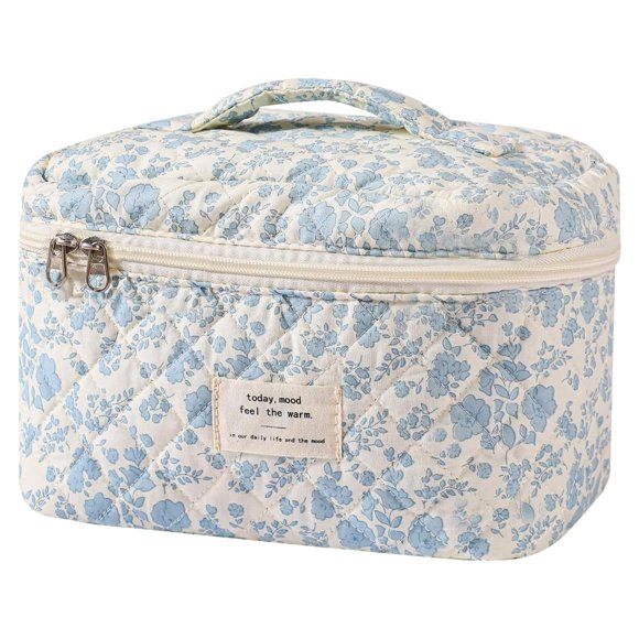 Bolsa de maquillaje Gosect Floral Coquette Aesthetic de gran capacidad