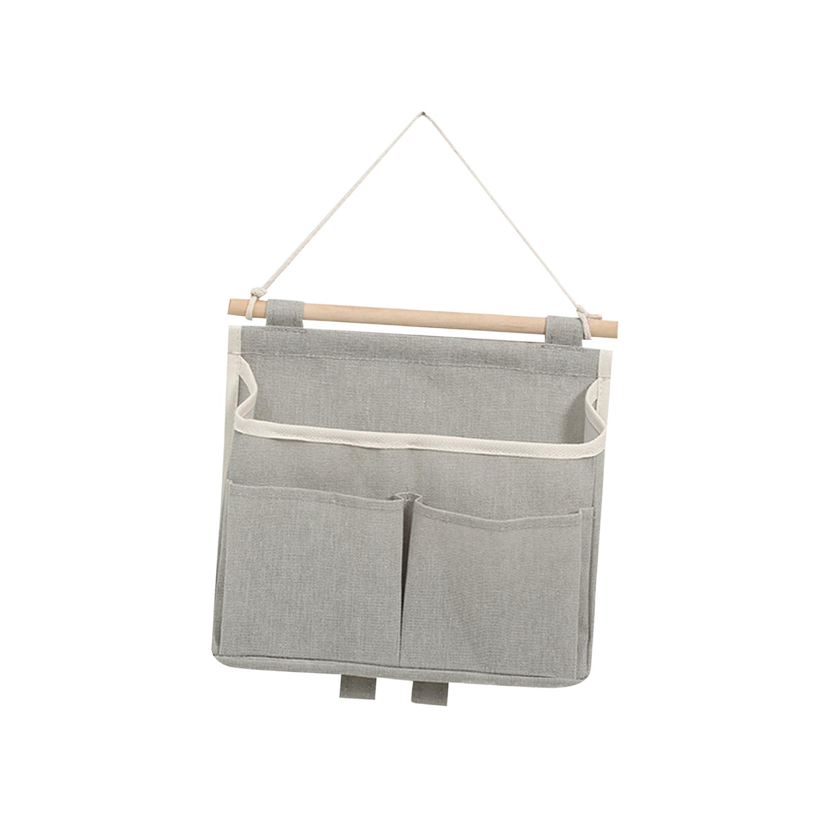Magideal - Bolsa De Almacenamiento Con Estilo, Organizador De 3 Bolsillos, Armario Multifunción, Soporte De Pared Colgante Portátil Para Guardarropa, Artículos , Gris