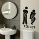 thumbnail image 2 of 1pc, Funny Pictures Toilet Door Wall Home Decoration, DIY Door Accessories, Sticker Mural, Toilet, Bathroom, WC Sign For Bathroom, 2 of 4