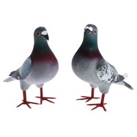 Magideal - Paloma De Simulación, Pájaro De Espuma De Simulación Artificial, Modelo De Paloma De Espuma De Simulación, Mini Adorno De Jardín Para El Hogar , 2 Uds Estilo C