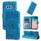 thumbnail image 2 of Funda tipo cartera FOXDOCK para Samsung Galaxy S10E , diseño girasol en relieve, cuero PU, cierre magnético, soporte y tarjetero, 2 of 5