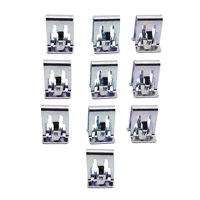 Magideal - 10X Clips De Retención De Metal Para Coche, Hebilla De Clip Fijo, Clips Interiores Automotrices Izquierdo Y Derecho, Clips De Fijación Para Puerta De