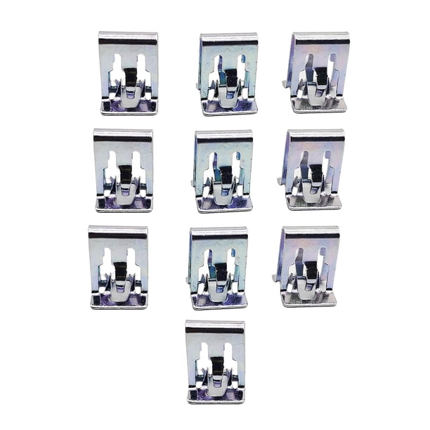10x Clips de retención de Metal para coche, hebilla de Clip fijo, Clips interiores automotrices izquierdo y derecho, Clips de fijación para puerta de