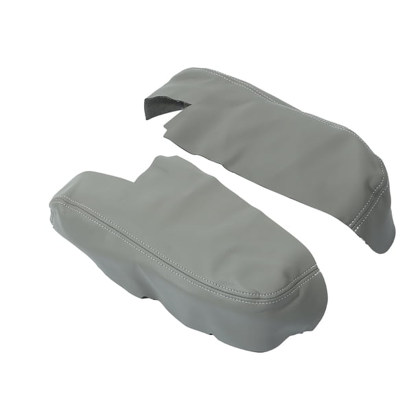 REGALWOVEN 1 Par de Cubiertas de Reposabrazos de Puerta Delantera Reemplazo de Cuero de Microfibra para Honda Ridgeline 2006-2014 Gris