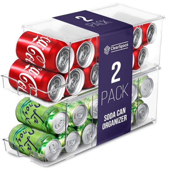 Organizador y dispensador de latas de refresco ClearSpace para refrigerador