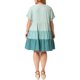 thumbnail image 3 of GRACE & GRANDEUR Vestido midi de chambray con mangas cortas con volantes, vuelo fluido y dobladillo en capas para mujer de talla grande 1X gris verde, 3 of 5