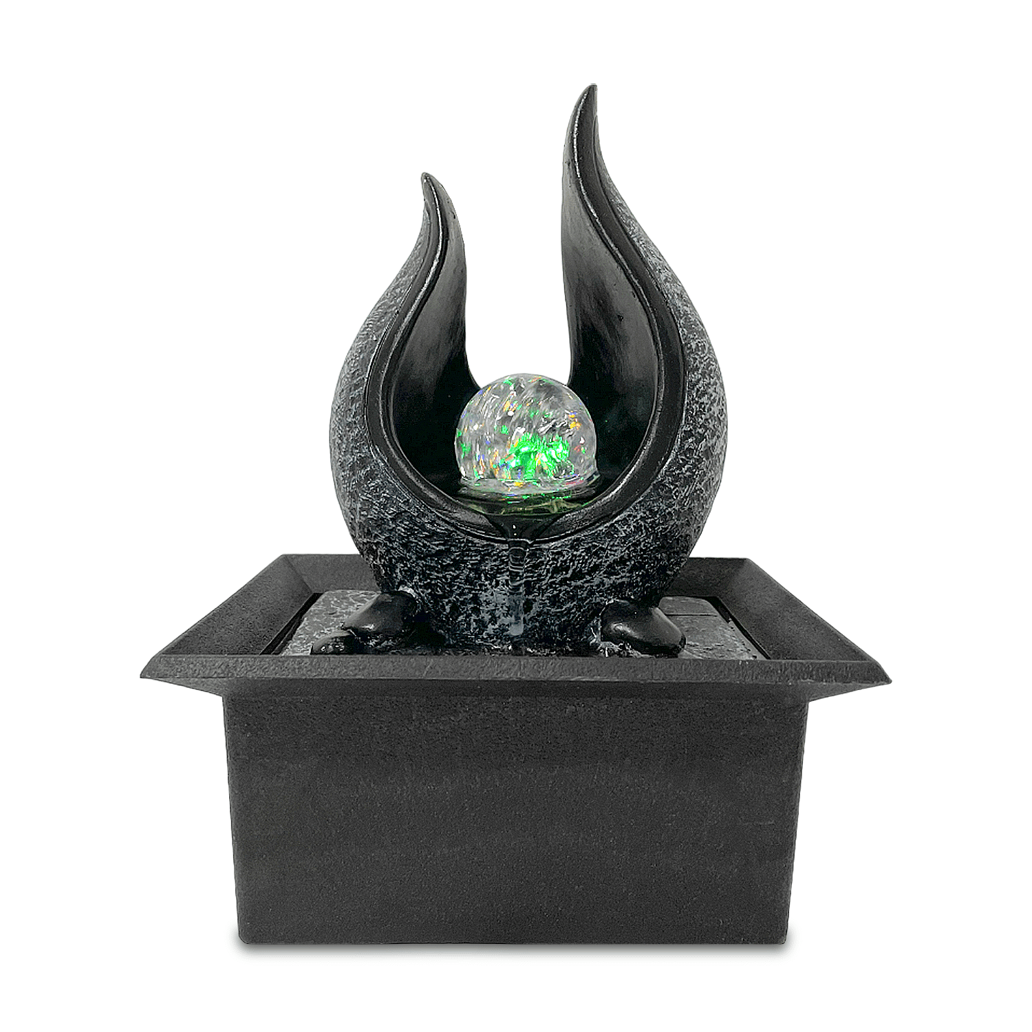 Mundo Online - Fuente De Agua Cascada Interior Cristal Con Iluminación Led