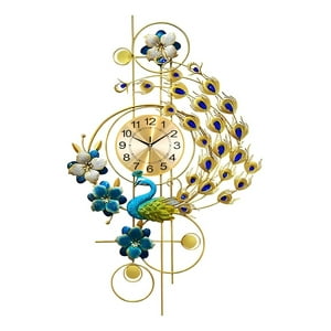 Genérico - Reloj Pared Pavo Real Grande Decorativo Silencioso Jhn