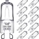 thumbnail image 4 of Bombilla halógena para horno G9 de 25 W, 230 V, para escritorio, pared, cristal, tungsteno, 4 unidades, 4 of 7