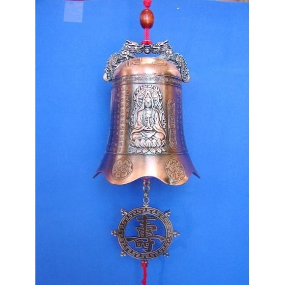 Campanas de Feng Shui con imagen de Kuan Yin y personaje de Buda
