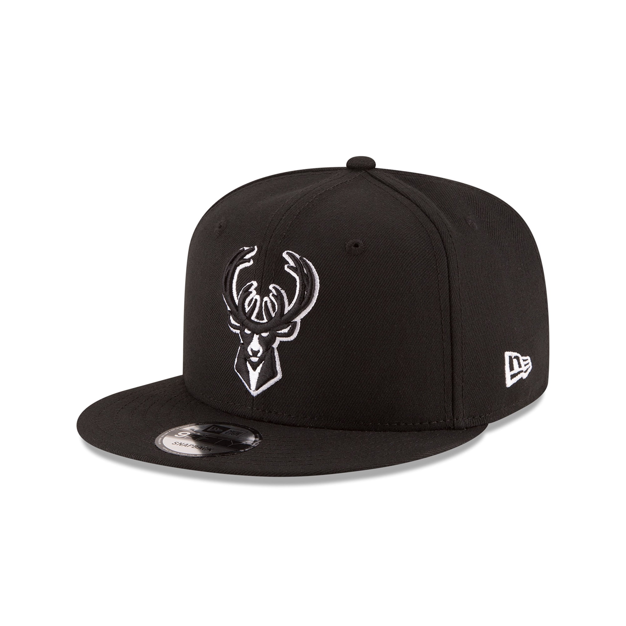Gorra Snapback New Era Nba Milwaukee Bucks Para Hombre, Color Negro