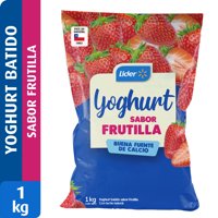 Yoghurt Batido Sabor Frutilla En Bolsa 1 Kg Lider
