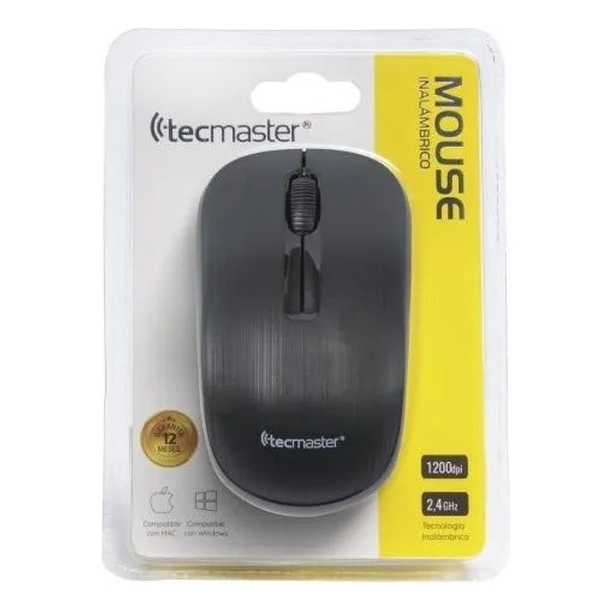 Tecmaster - Mouse Inalambrico Generico Negro