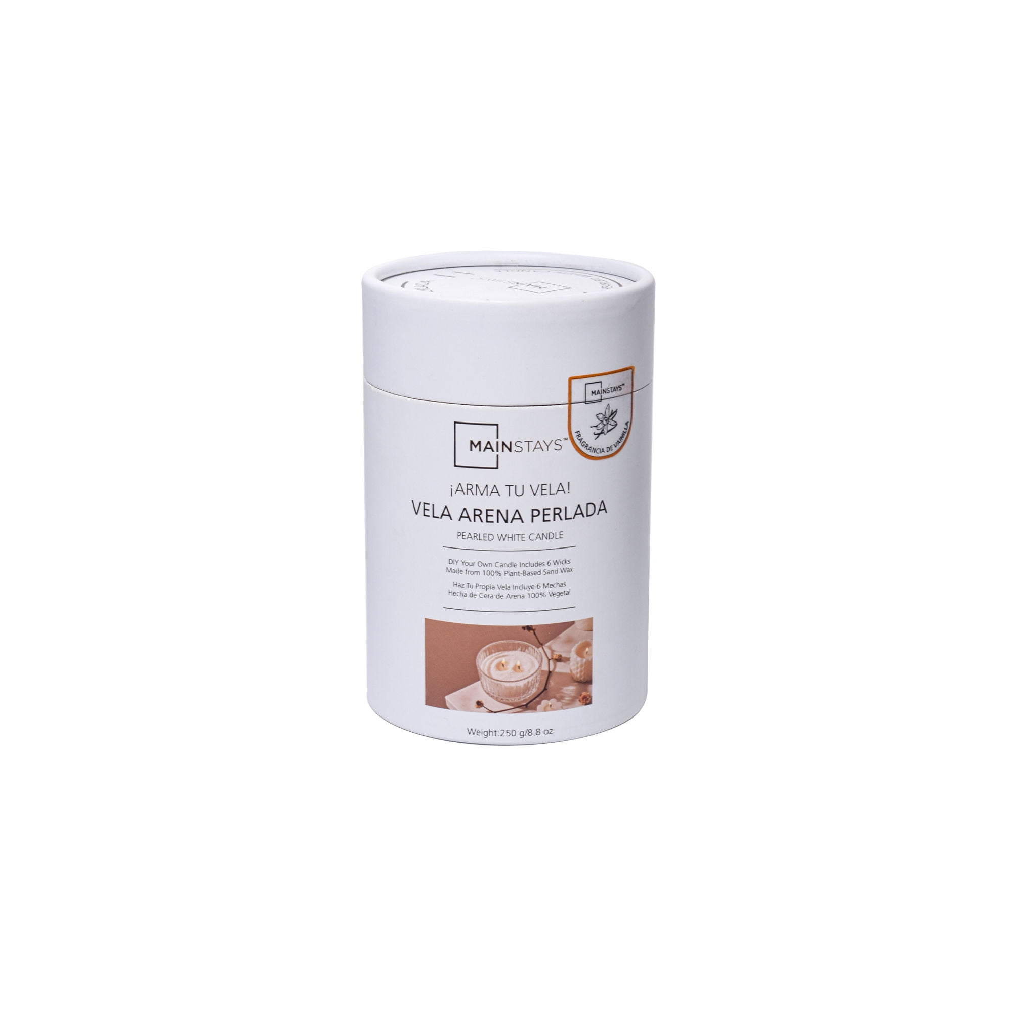 Vela Arena Perlada Vainilla 250g Mainstays