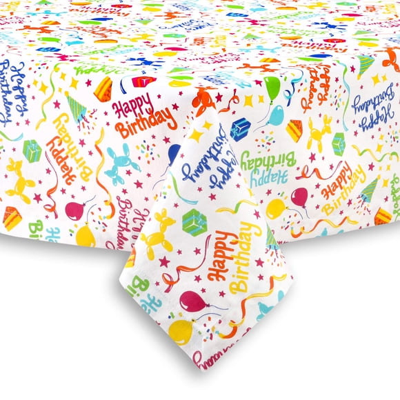 Mantel Cackleberry Home 137 cm Cumpleaños con Perros de Globo