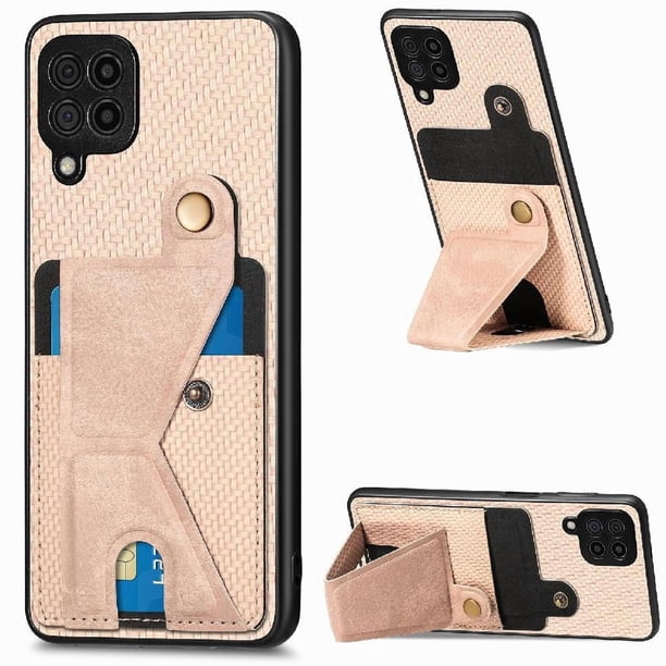 Funda Resistente para Samsung Galaxy A22 4G con Tarjetero y Soporte, Diseño Magnético Blanco