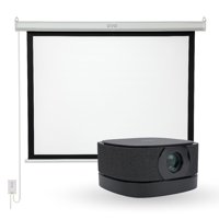 Proyector Portátil Lumix 9000Lm + Telón Electrico 60"" Levo