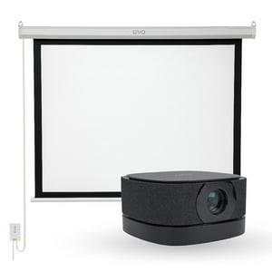 Proyector Portátil Lumix 9000Lm + Telón Eléctrico 80"" Levo Negro