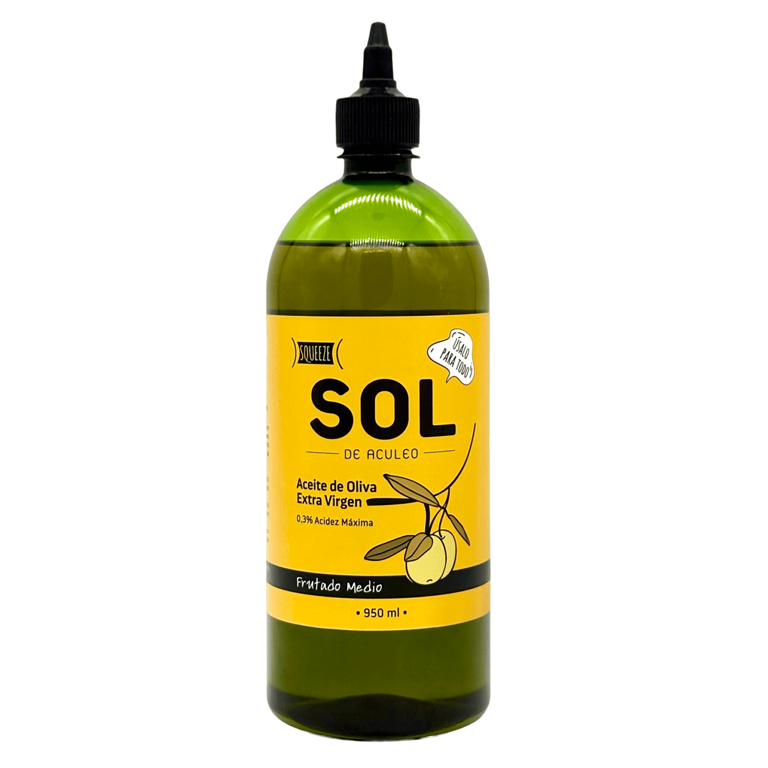Aceite de Oliva EV Sol de Aculeo Frutado Medio Squeeze 950 ml